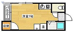 メゾンメール ワンルームの間取図画像