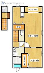 メゾン・ド・セルジュ 1LDKの間取図画像