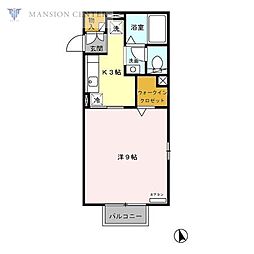 セラフィータ 1Kの間取図画像
