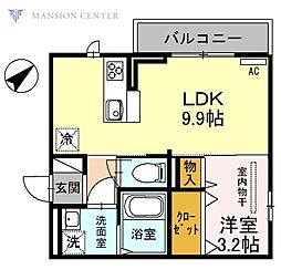 アヴニール12 1LDKの間取図画像