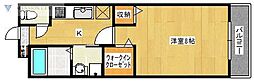 ファーストクラス白新町 1Kの間取図画像