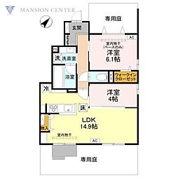 モナ・シエロ 2LDKの間取図画像