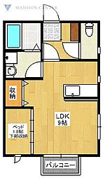 ワンダーヒルズ ワンルームの間取図画像