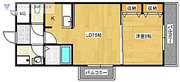 ハイム・ファンタス2 1LDKの間取図画像