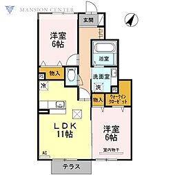 FUJIREST 2LDKの間取図画像