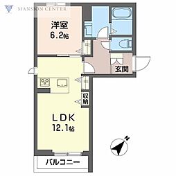 Garret 1LDKの間取図画像