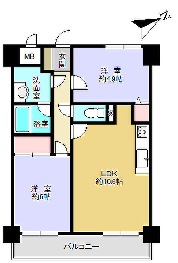 東向き、2LDKタイプです。●　住宅ローンご相談承ります。 【例】　個人信用情報ってなに？　　　過去に、住宅ローン審査否決されたことがある、どうしたらよいの？　