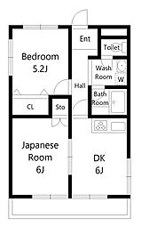 アーバン・プロムナード 2DKの間取図画像