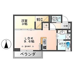 しなの鉄道 上田駅 徒歩22分の賃貸アパート 2階1LDKの間取り