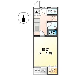 しなの鉄道 大屋駅 徒歩6分の賃貸アパート 1階1Kの間取り