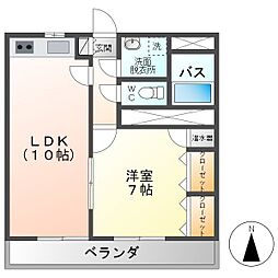 JR北陸新幹線 上田駅 徒歩17分の賃貸マンション 1階1LDKの間取り