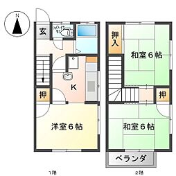 カイホァーサンビエン 3Kの間取り