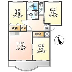 グリーンエコーズ 1階3LDKの間取り