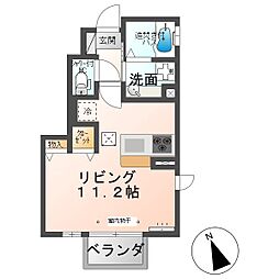 アマールエスパシオ ワンルームの間取図画像