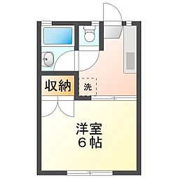 コーポあるまっと 1Kの間取図画像