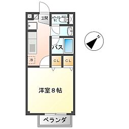 ア・ラ・モード 1Kの間取図画像