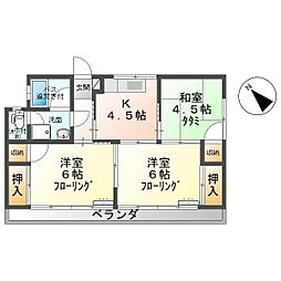 コーポ堀 3Kの間取図画像