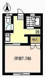 スカイハイツ大厩 1Kの間取図画像