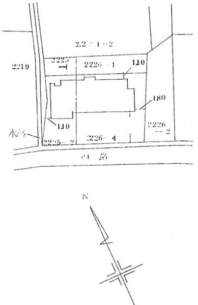 既存建物の配置図です。
