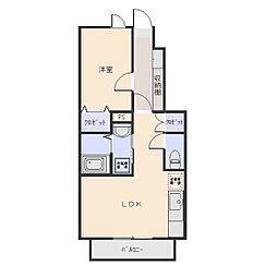 アークトゥルスＡ 1階1LDKの間取り