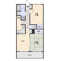 前橋ダイヤモンドマンション 2LDKの間取図画像