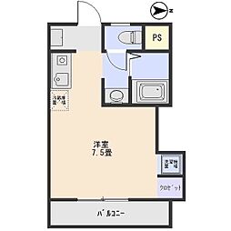 パークサイドホソイ ワンルームの間取図画像