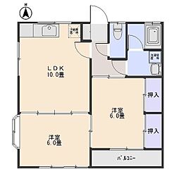 ヴィレッジ浅見 2LDKの間取図画像