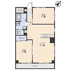 シェモワ前橋 2LDKの間取図画像