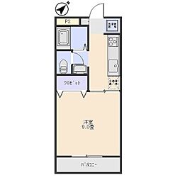 ラ・フレーズ 1Kの間取図画像