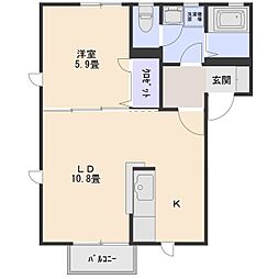 ホクレアの丘B 1LDKの間取図画像