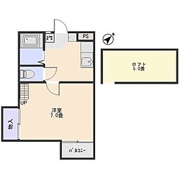 ルース・レジデンツァ 1Kの間取図画像