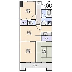 セントラルマンション 3DKの間取図画像