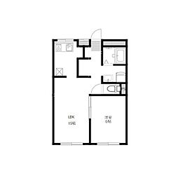 ホワイトメゾン阿久津 1LDKの間取図画像