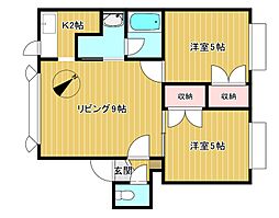 フォーサイトウエスト 2LDKの間取図画像