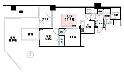 クリオ福住ガーデンマークス 2LDKの間取図画像