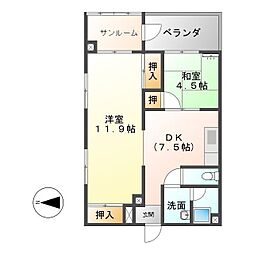 間取図画像 2LDK