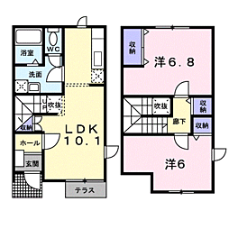 ハイム21 1階2LDKの間取り