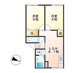 間取図画像 2LDK