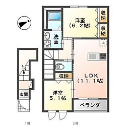 アンベリール 2階