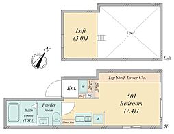 フォルトメゾン南大塚 ワンルームの間取図画像