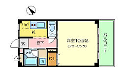 工藤ビル 1Kの間取図画像