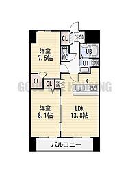 アークデュオ仙台苦竹 2LDKの間取図画像