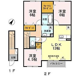 エクセルレジデンスC 3LDKの間取図画像