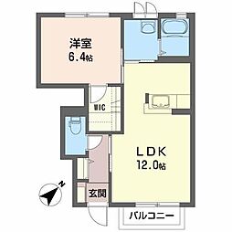 シャーメゾンシリウス 1LDKの間取図画像