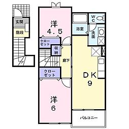 アヴァンシア 2DKの間取図画像