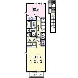 コンフォルターブルアヴァンセ 1LDKの間取図画像