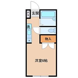 サンハイム西千葉 ワンルームの間取図画像
