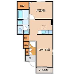 クリーンパレス1 1LDKの間取図画像