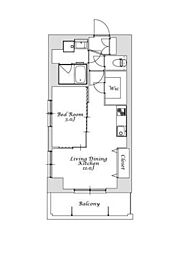 エテルナフィオーレ 2階1LDKの間取り