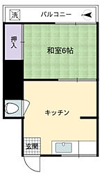 平井マンション 1Kの間取図画像